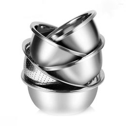 Bowls Large Capacity Mixing Bowl Dining Room Stainless Steel Soup Serving Tableware Cleaning Dinnerware Household