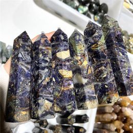 Decorative Figurines Rare Purple Gemstones Natural Sugilite Fluorite Mineral Association Tower Crystal Quartz Points Healing Collection