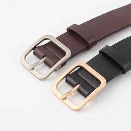 Belts Fashion PU Leather Belt for Women Square Pin Buckle Belts High Quality Ladies Dress Jeans Strap Girls Waistband Adjustable Belts J230220