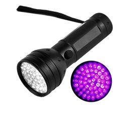 UV Torches 51 LED Portable Lighting 395nm Pet Urine Stain Fluorescent Money Bed Bugs Minerals Leaks Detector etc 3 AA Batteries not includeds oemled