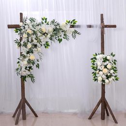 Decorative Flowers Artificial Triangular Flower Arrangement Wedding Background Rectangular Row Arch Decoration Po Props Display Decor