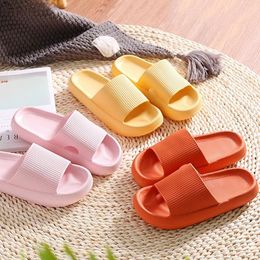 Slippers Women Platform Summer Beach Thick Soled Soft Shoes Fashion Casual Men Indoor Anti-skid Bathroom Sandals Sapatilha