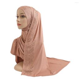 Ethnic Clothing Fashion Modal Cotton Jersey Hijab Scarf Long Muslim Shawl Plain Soft Turban Tie Head Wraps For Women Africa Headband