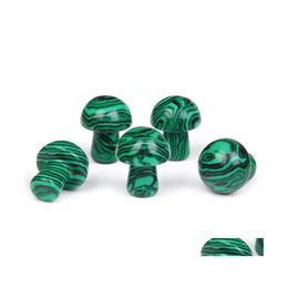 Stone 20Mm Mini Malachite Mushroom Plant Statue Stones Ornament Carving Home Decoration Crystal Polishing Ge Jiaminstore Drop Delive Dhjd3