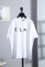 New high-quality designer T-shirt and polo men's and women's cotton spandex couples simple print casual slim short sleeves