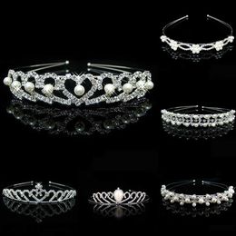 Tiaras Crystal Rhinestone Crown Hair band Princess Wedding Bridal Bridesmaid Jewelry Tiara Girls hair Accessories Bride Head Ornament Z0220