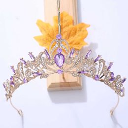 Tiaras New Design Gold Silver Colour Wedding Hair Accessories Crystal Rhinestone Tiara Crowns Queen Princess Diadem Bridal Women Jewellery Z0220