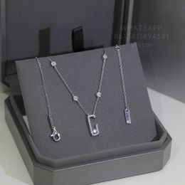 MOVE necklace for woman designer diamond luxury Sterling Silver official reproductions classic style Never fade gift for girlfriend 021