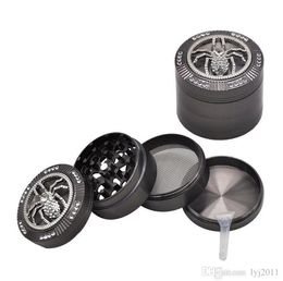 Smoking Pipes Creative Spider Modelling of New Type Metal Smoke Grinder with 50mm Diameter Zinc Alloy Material