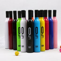 Foldable Wine Bottle Umbrellas Custom Printing Advertise windproof Umbrella Travel Rainy Sunny Folding Umbrella Business Gift D23-03