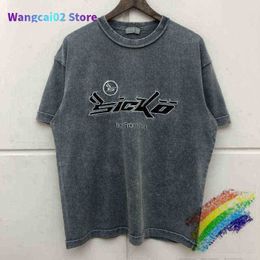 Men's T-Shirts Embroidery Sicko T shirt Men Women Best Quality Nice Washed Heavy fabric Summer Style Tops Tee 022023H