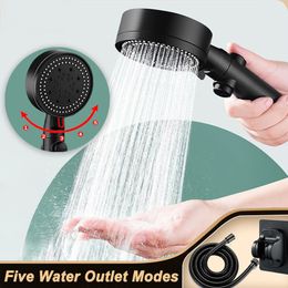 3 in 1 Shower Head Set 5-speed Booster Bathroom Showers with Hose Portable Bathroom Shower Set Handheld Shower