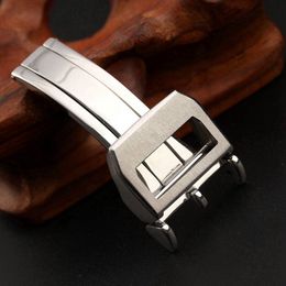 18 mm Silver Colour Folding Deployment Clasp For IWC Rubber Leather Watch Band Strap