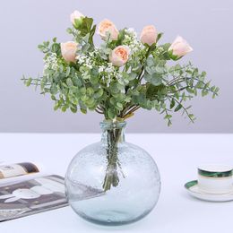 Decorative Flowers Christmas Decorations For Home Artificial Flower Gypsophila Holding Bouquet DIY Wedding Party Table Decor Fake