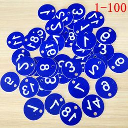 Party Decoration Digital Number Card Pubs Restaurants Clubs 1 To 100 Engraved 35mm Discs Table Numbers Locker Hand ZXX1462-2