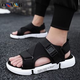 Sandals Men Soft Comfortable NonSlip Shoes High Quality Woven Beach s Gladiator Summer Casual Flat 230220