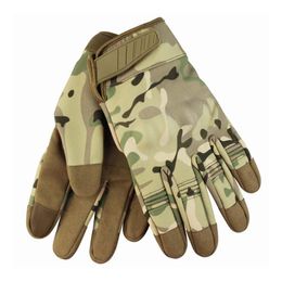 Sports Gloves Touch Screen Camouflage Tactical Army Military Outdoor Anti-slip Climbing Cycling Paintball Full Finger