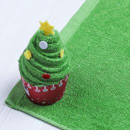 Towel Tear Resistant Useful Christmas Holiday Dish Towels Washable Santa Strong Absorbent For Gift