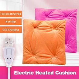 Blankets 2023 Autumn Winter Warm USB Electric Heating Pad Car Office Chair Pads Household Cushion Home Yoga Heated Seat Blanket