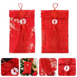 Gift Wrap Red Chinese Spring Packet Year Hong Bao Brocade Packets Gifts Favours Party Envelopes Style Pouches Fortune Festival