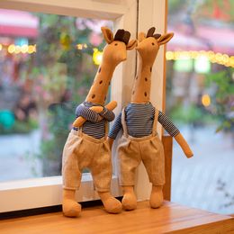 Stuffed Plush Animals Kawaii Toys For Kids Cute Deer Doll Lovely Giraffe Children Girls Baby Appease Home Decor 230217
