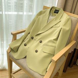 Women's Suits & Blazers Blazer Jackets Autumn Street Baggy Straight Fashion Chic Design Office Ladies Superior TOPs Coat Khaki O