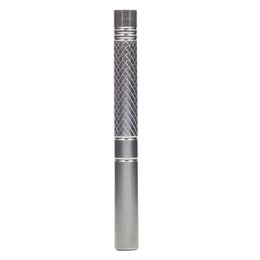 Stainless steel dynavap stem knurled hitter smoking pipe accessory with air hole flow