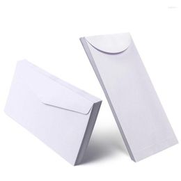 Gift Wrap 100pcs Wage Bag Western-style Blank Envelope All-white Letterless White Side Open Upper Opening 5