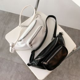 Waist Bags Dihope Womens Spring Wild Female Super Wave Shoulder Fashion Phone Pouch Soild Color Leather Belt Chest Bag 230220