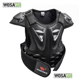 Motorcycle Armour Wosawe Kids Body Chest Spine Protector Protective Guard Vest Jacket Child Amour Gear For Motocross Dirt Bike Skatin Dh32J