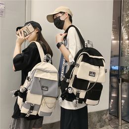 Waist Bags Korean schoolbag female student backpack large capacity fashion boy computer bag femal bags 230220