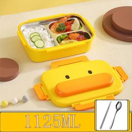 Dinnerware Sets Portable Bento Lunch Box Cartoon Children Student Leakproof Container Microwavable Kitchen Accessories