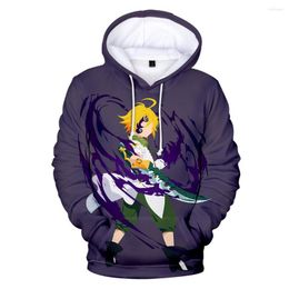 Men's Hoodies 2023 Cute Cosplay Meliodas 3D Men/Children Sweatshirts Comfortable Harajuku High Quality Pullovers Kid Clothing