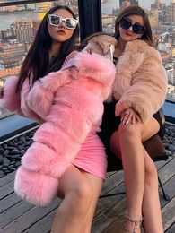 Women's Fur & Faux Jacket With Hood Luxury Coat Fashion Europe Thick Winter Short Russian 2023 European 90S Instagram Clothes