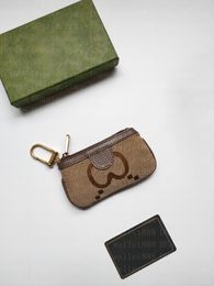 NOVA carteira-chave Pochette Pochette pequena bolsa de designer de moda Bolsas de batom feminino masculino para homens de crédito de cartão de crédito Mini carteiras de luxo de luxo MUITAS CORES 671722