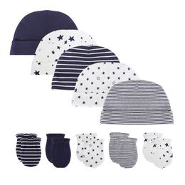 Caps Hats Baby boy girls hat kids gloves born pography props Cotton infant Cap Summer accessories baby clothes 230220