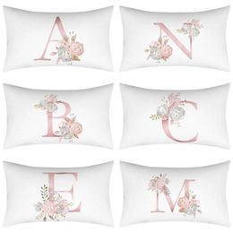 Pillow Pink Short Plush Letter Cover 30x50 Pillowcase Sofa S Decorative Throw Pillows Home Decoration Pillowcover