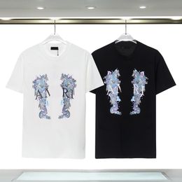 2023 New Style Designer of T-shirt Brand T Shirt Clothing Spray Letter Short Sleeve Spring Summer Tide Men and Women High Street Tees