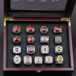 17PCS Ohio State Buckeyes National Champion Championship Ring Set solid Men Fan Brithday Gift Wholesale 2024