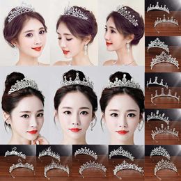 Tiaras Princess Crystal Tiaras and Crowns Headband Kid Girls Love Bridal Prom Crown Wedding Party Accessiories Hair Jewellery Z0220