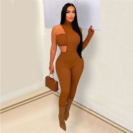 Women Tracksuits Tank Top Jumpsuits Two 2 Piece Sets Spring Summer Clothes Casual Slim One Piece Outfits Hollow Out Rompers Wholesale items 9295