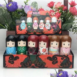 Lip Balm Lovely Kimono Doll Pattern Sker Colorf Girl Makeup Present For Friend Drop Delivery Health Beauty Lips Dh0Io