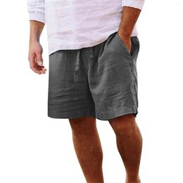 Men's Pants Men Spring And Summer Pant Casual All Solid Colour Painting Cotton Linen Loose Trouser Fashion Beach Big Tall