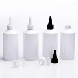 Storage Bottles White 300ML X 20 Empty E Liquid Plastic Container With Pointed Mouth Cap Cosmetic Lotion Oblique Shoulder Screw