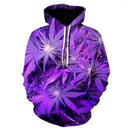 Men's Hoodies Purple Leaves Men&Women Couples Casual Style 3D Print Personality Autumn Winter Sweatshirts Hoody Tracksuits Tops