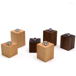 Jewellery Pouches Vintage Beech Wood Display Blocks Earrings Holder Ring Jewellery Riser