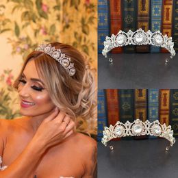 Tiaras Silver Color Rhinestone Crown and Tiara Wedding Hair Jewelry Accessories For Women Bridal Tiara Wedding Crown Headpiece Gifts Z0220