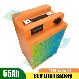 Lithium Battery Pack 60V 55Ah Electric Bicycle Lithium Ion Battery ebike scooter motorcycle battery pack