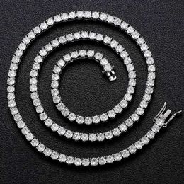 Pass Diamond Tester Lab Grown d Colour Vvs Moissanite Tennis Chain Necklace for Men Women