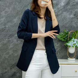 Women's Suits Large Size Women's Blazer Suit High-quality Vintage Coat 2023 Spring And Autumn Single-breasted Ladies Office